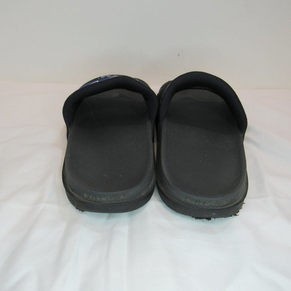 Nike MLB LA Dodgers Black Blue Logo Slip On Sandals Off Court Slides - Picture 5 of 7